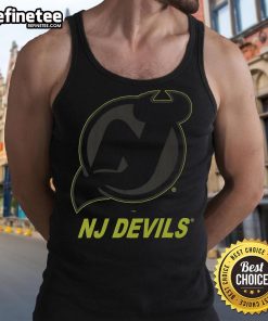 Official New Jersey Devils Highlight Reel Tank Top featuring team logo and vibrant graphics for dedicated fans.