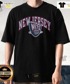 Alt Text: Official New Jersey Nets Logo T-Shirt featuring bold team logo, perfect for fans and collectors of NBA merchandise.