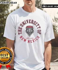 Alt Text: Official New Mexico Lobos Circle Vintage T-Shirt featuring classic logo and retro design in bold colors.
