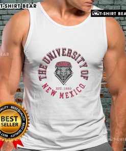 Official New Mexico Lobos Circle Vintage Tank Top featuring a classic design and team colors for fans and athletes.
