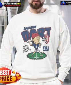 Official New York Giants Jaxson Dart sweatshirt featuring team colors and logo, perfect for fans and game day.