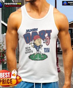 Official New York Giants Jaxson Dart Tank Top featuring team logo, perfect for fans and summer wear.