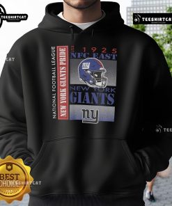 Alt Text: Official New York Giants NFC East hoodie est. 1925, featuring the team's logo and vibrant blue color, perfect for fans.