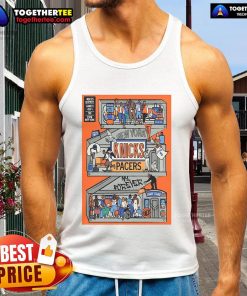 Official New York Knicks Game Day Series 2025 ECF NBA tank top featuring team logo and vibrant colors for fans.