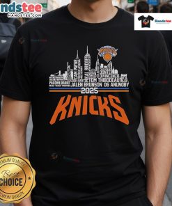 Official New York Knicks 2025 Team Name City Baseball T-Shirt featuring team colors and logo, perfect for fans.