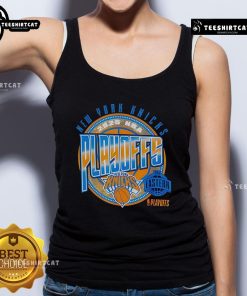 Official New York Knicks Basketball 2025 Playoffs Game Day Tank Top featuring team colors and logo, perfect for fans.