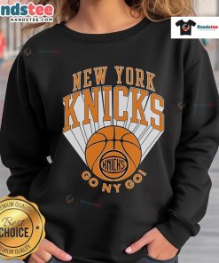 Official New York Knicks Go NY Go Sweatshirt featuring team colors and logo, perfect for fans and game day wear.