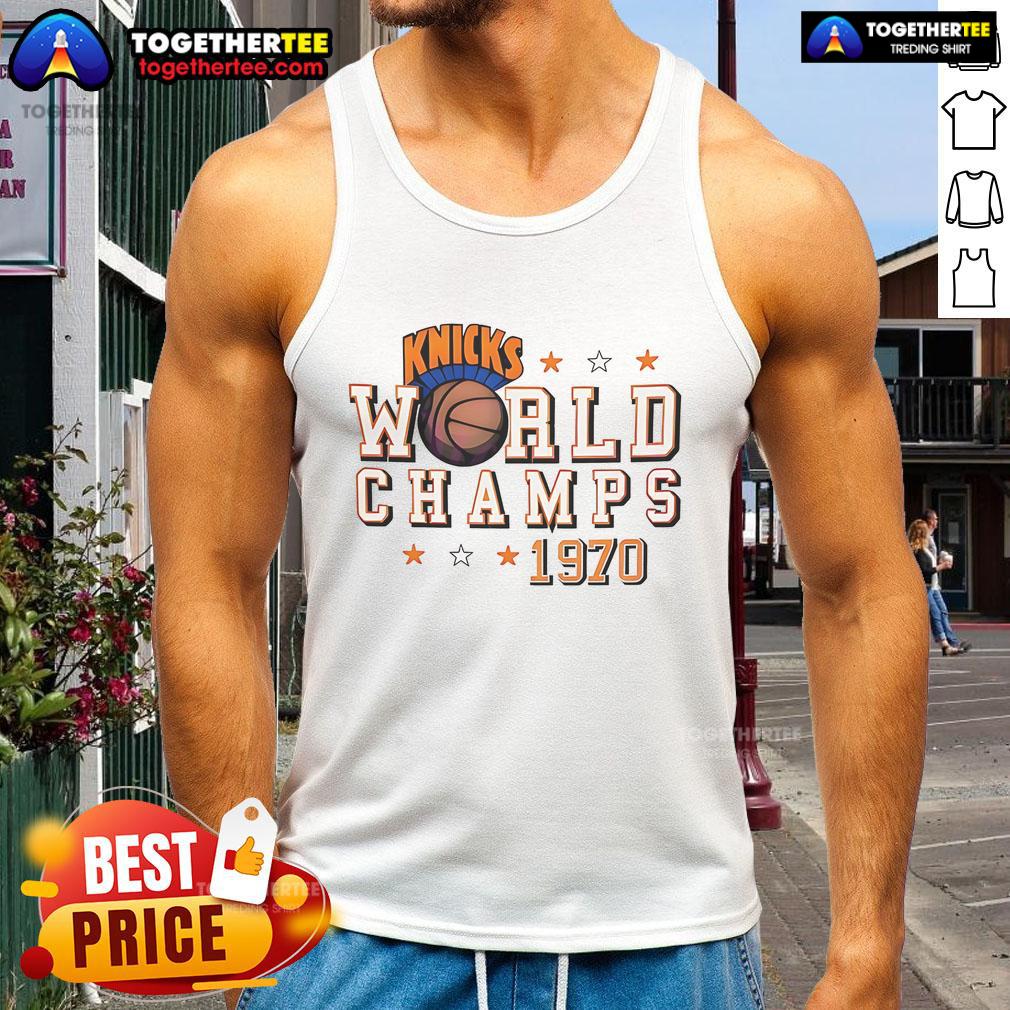 Official New York Knicks World Champs 1970 Tank Top Official New York Knicks World Champs 1970 tank top featuring vintage design and team colors, perfect for fans.