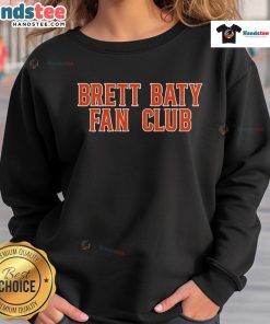 Alt Text: Official New York Mets Brett Baty Fan Club sweatshirt showcasing team spirit and player pride in vibrant colors.