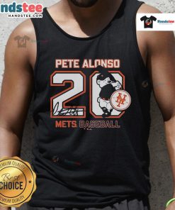 Official New York Mets Pete Alonso tank top featuring his number and nickname, perfect for baseball fans and summer wear.