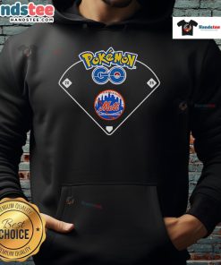 Official New York Mets Pokemon Go Hoodie featuring team colors and logo, perfect for fans and gamers alike.