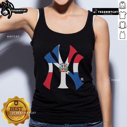 Alt Text: Official New York Yankees Dominican Republic Flag Logo Tank Top featuring a vibrant design and team branding.