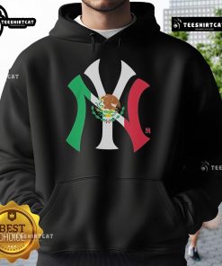 Official New York Yankees Mexican Flag Logo Hoodie featuring vibrant colors and iconic team design.