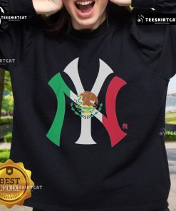 Official New York Yankees Mexican Flag Logo Sweatshirt featuring vibrant design and team spirit for fans.