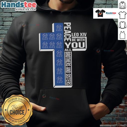 Official New York Yankees Peace hoodie featuring Leo XIV design, perfect for fans of brotherhood and sports fashion.