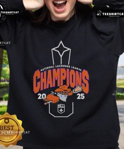 Official NLL Buffalo Bandits 2025 NLL Cup Champions sweatshirt featuring team logo and champion design.