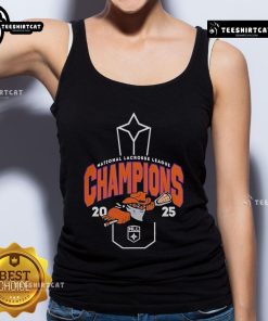 Buffalo Bandits 2025 NLL Cup Champions tank top featuring bold team logo and vibrant colors, perfect for fans.