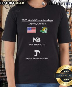 Official NMU vs The World 2025 Championships Ladies Tee featuring vibrant design and championship branding.