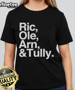 Official No Context Flair Ric Ole Arn Tully Ladies Tee featuring vibrant graphics and a comfortable fit for fans.