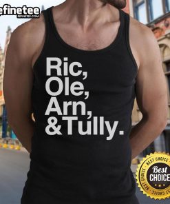 Official No Context Flair Ric Ole Arn Tully Tank Top featuring iconic wrestling designs and vibrant colors.
