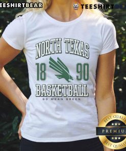 Official North Texas Mean Green Basketball ladies tee featuring team colors and logo, perfect for fans and casual wear.