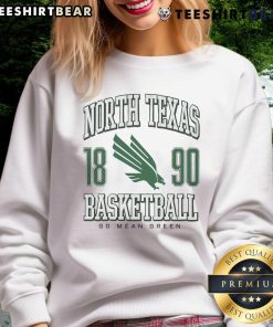 Official North Texas Mean Green basketball sweatshirt in green with logo, perfect for fans and athletes.