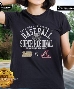 Official Northwest Nazarene University vs CSUMB 2025 NCAA Division II Baseball Super Regional Ladies Tee shirt design.