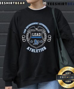 Official Oakland Athletics Law Enforcement Appreciation Day 2025 Sweatshirt featuring team logo and commemorative design.