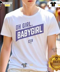 Official Oh Girl Babygirl AOC T-Shirt featuring vibrant design and stylish cut for fans of Alexandria Ocasio-Cortez.