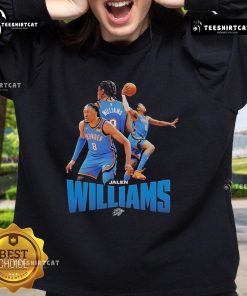 Official OKC Thunder Jalen Williams NBA sweatshirt featuring team colors and logo, perfect for fans and casual wear.