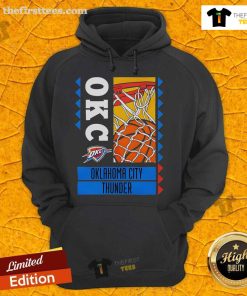 Official Oklahoma City Thunder Basketball Ballin 2025 Hoodie featuring team logo and vibrant colors, perfect for fans.