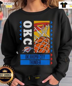 Official Oklahoma City Thunder Basketball Ballin 2025 sweatshirt showcasing team logo and vibrant design.