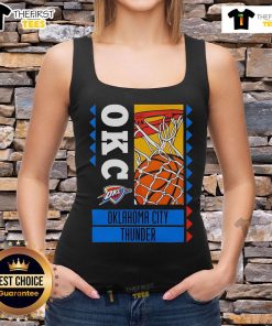 Official Oklahoma City Thunder Basketball Ballin 2025 tank top featuring vibrant team colors and logo, perfect for fans.