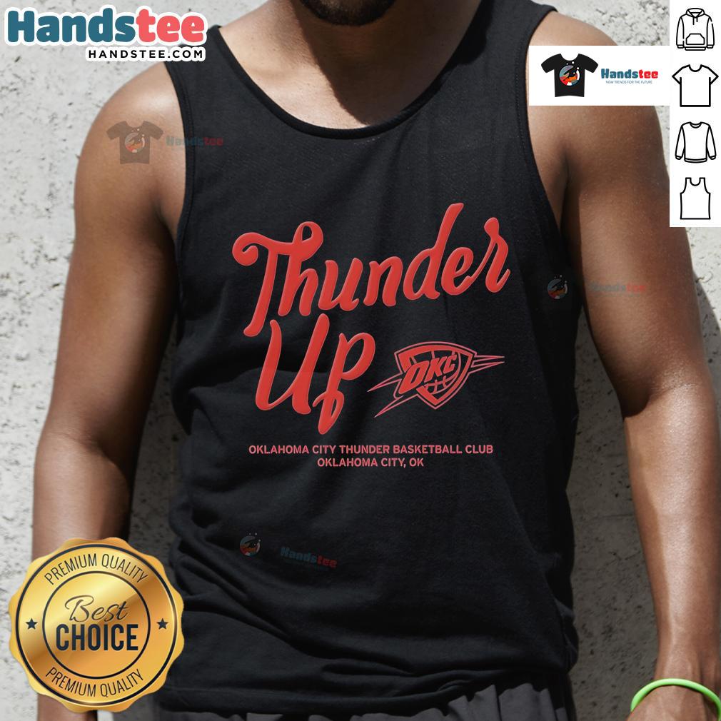 Official Oklahoma City Thunder Thunder Up Urban Tank Top Official Oklahoma City Thunder Thunder Up Urban Tank Top featuring team colors and logo, perfect for game day.