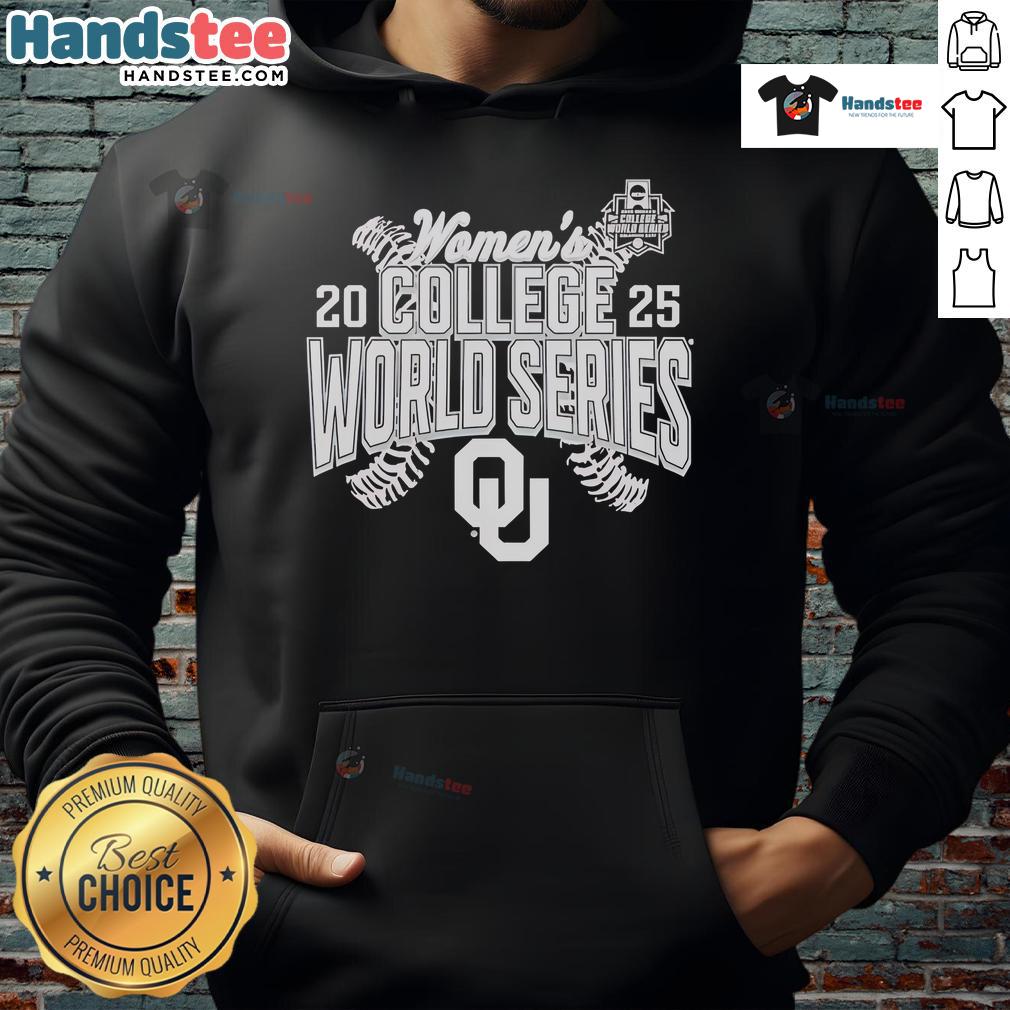 Official Oklahoma Sooners 2025 NCAA Softball Women's College World Series Cut Off Hoodie Official Oklahoma Sooners 2025 NCAA Softball Women's College World Series cut-off hoodie in crimson with team logo.