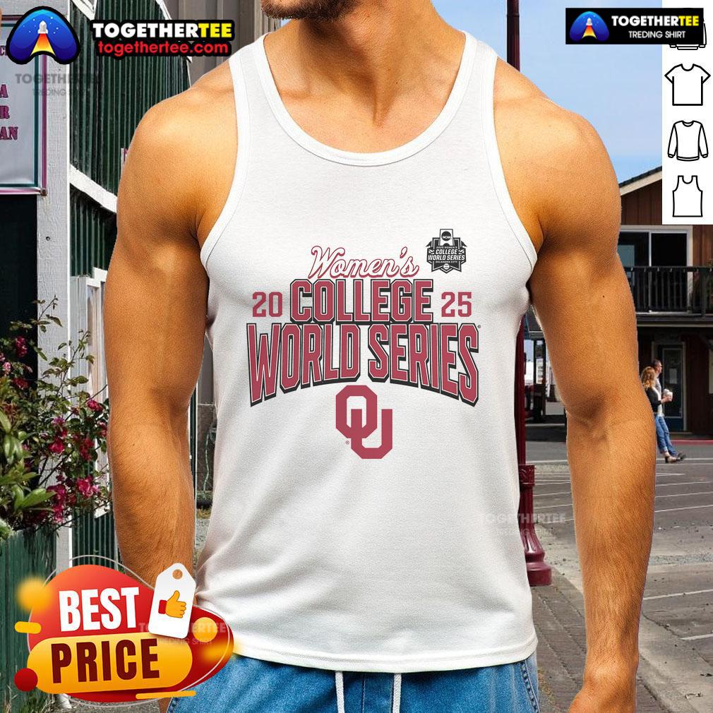 Official Oklahoma Sooners 2025 NCAA Softball Women's College World Series Tank Top Official Oklahoma Sooners 2025 NCAA Softball Women's College World Series tank top featuring team colors and logo.