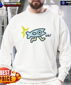Stylish Official Oksuperday Fish Legs Sweatshirt featuring a vibrant fish design, perfect for casual wear and unique fashion.