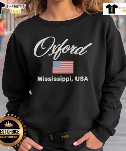 Vintage Ole Miss Oxford sweatshirt with embroidered flag design, perfect for fans and stylish casual wear.
