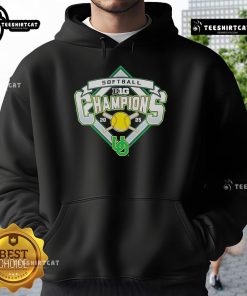 Official Oregon Ducks 2025 Big Ten Softball Regular Season Champions Hoodie featuring team logo and vibrant colors.