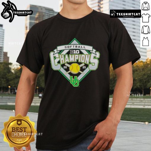 Official Oregon Ducks 2025 Big Ten Softball Regular Season Champions T-Shirt featuring team logo and vibrant design.