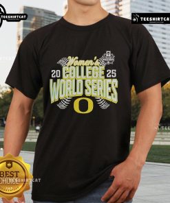 Official Oregon Ducks NCAA Softball Women's College World Series 2025 T-Shirt featuring team logo and vibrant colors.