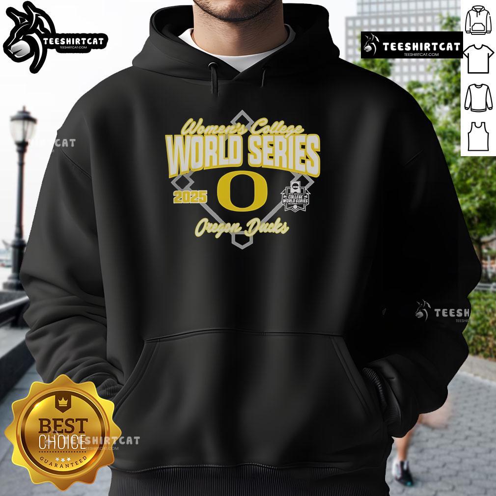 Official Oregon Ducks Softball 2025 NCAA Women's College World Series Bound Hoodie Alt Text: Official Oregon Ducks Softball 2025 NCAA Women's College World Series Bound Hoodie in vibrant green and yellow design.