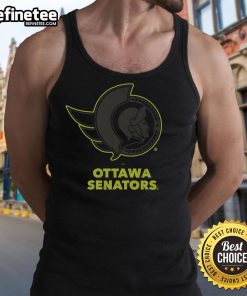 Official Ottawa Senators highlight reel tank top featuring team logo and vibrant design, perfect for fans and summer wear.
