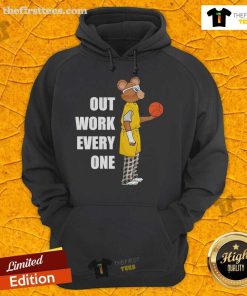 Official Outwork Everyone Bear Basketball Hoodie in black, showcasing stylish design and comfortable fit for sports enthusiasts.