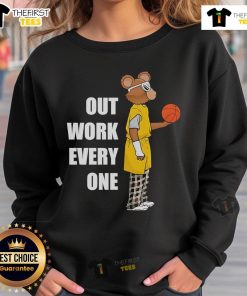 Official Outwork Everyone Bear Basketball Sweatshirt in black, featuring a stylish bear graphic and comfortable fit.