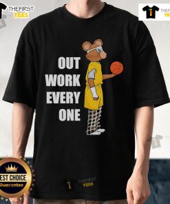 Official Outwork Everyone Bear Basketball T-Shirt featuring a stylish design perfect for basketball fans and athletes.