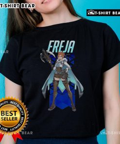 Official Overwatch 2 Freja Ladies Tee featuring vibrant graphics and stylish design for gamers and fans.