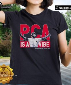 Official PCA Is A Vibe Pete Crow Armstrong MLBPA ladies tee in stylish design, perfect for fans and casual wear.