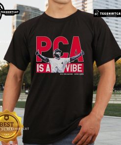 Official PCA Is A Vibe! Pete Crow-Armstrong MLBPA T-Shirt featuring a vibrant design, perfect for baseball fans.