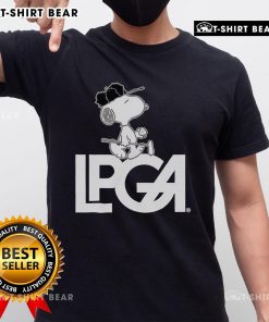 Alt Text: Official Peanuts X LPGA Snoopy T-Shirt featuring iconic Snoopy design in vibrant colors, perfect for golf fans.